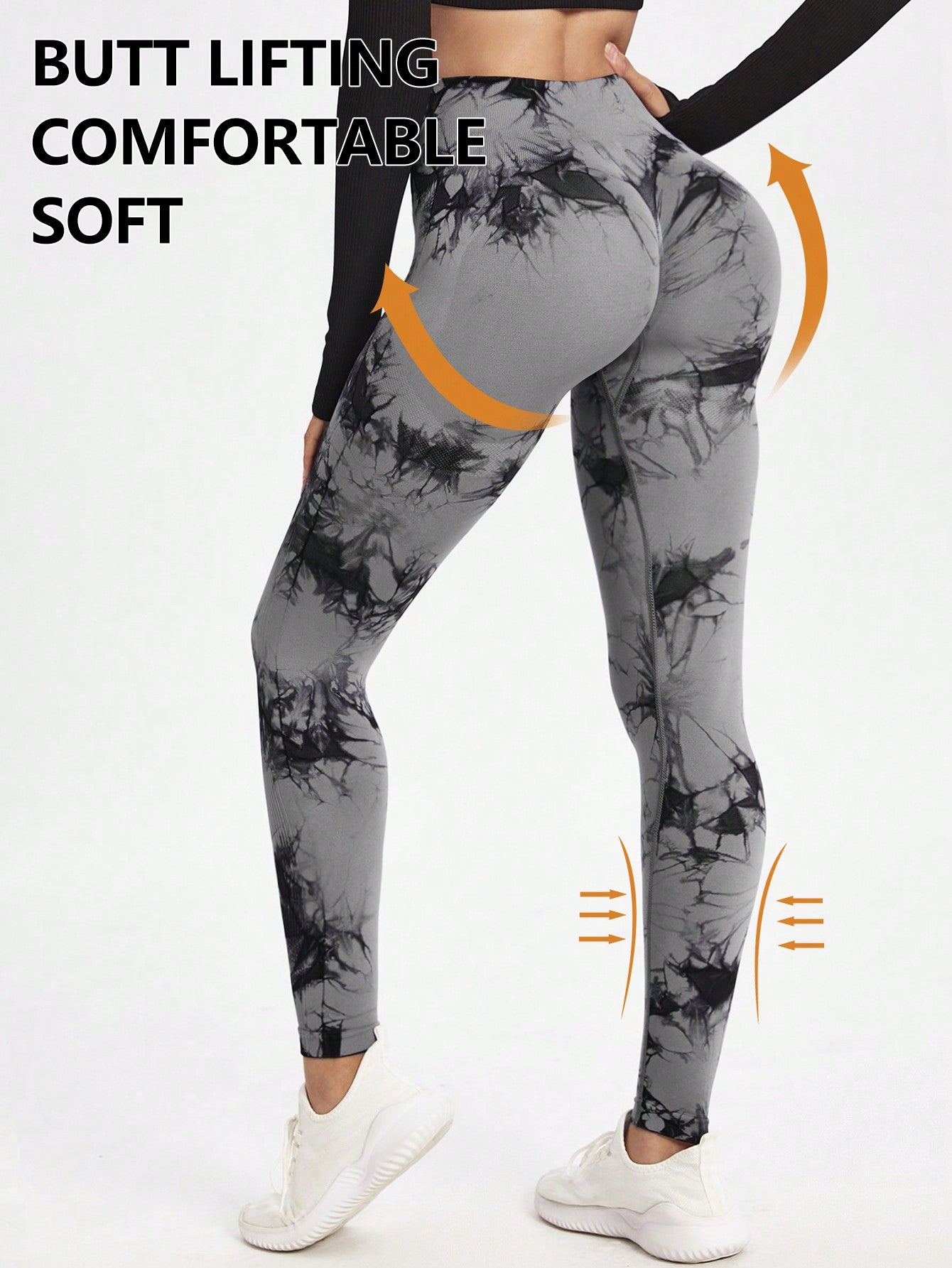 Yoga Trendy Tie Dye Seamless Sports Leggings