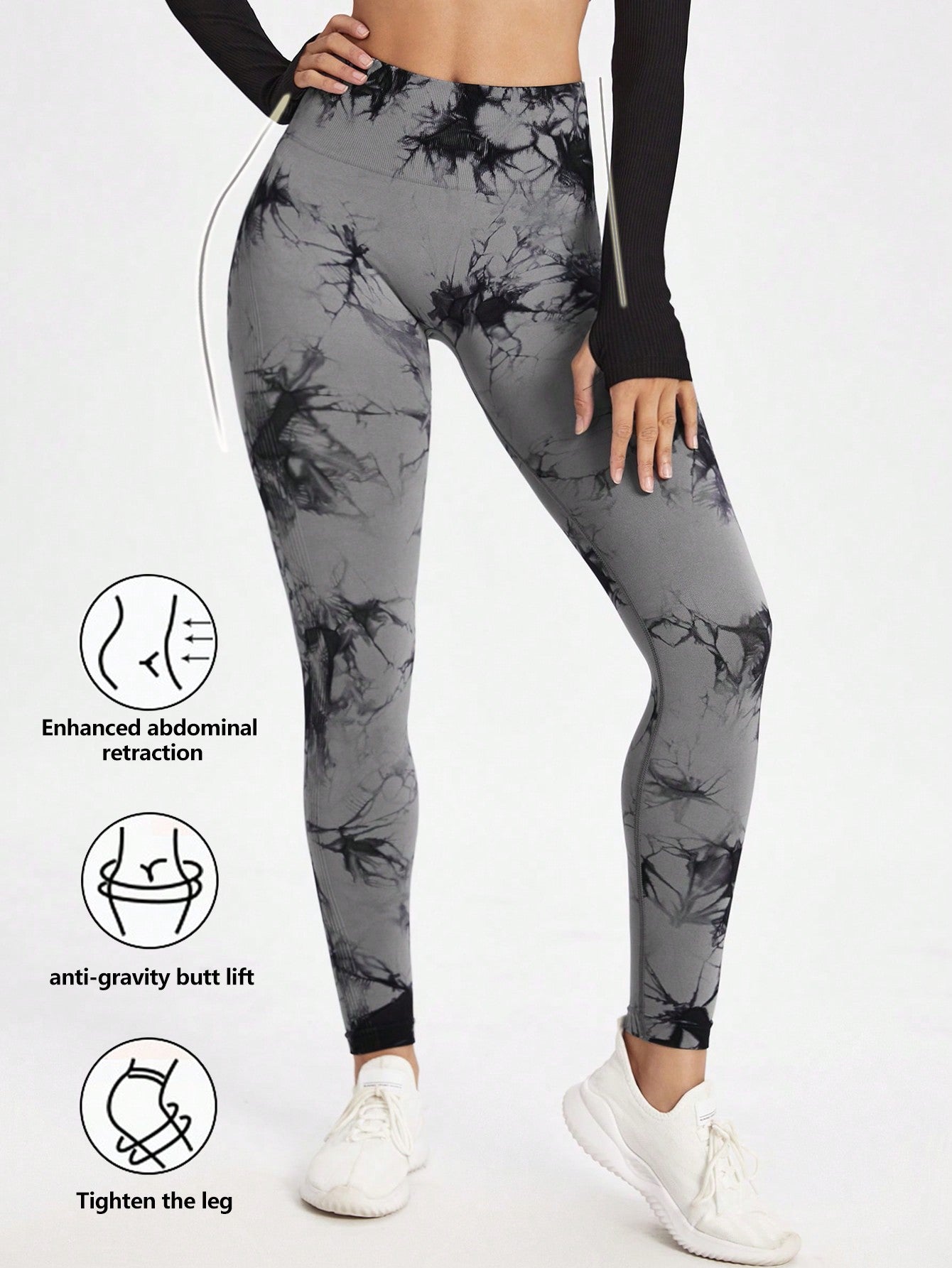 Yoga Trendy Tie Dye Seamless Sports Leggings