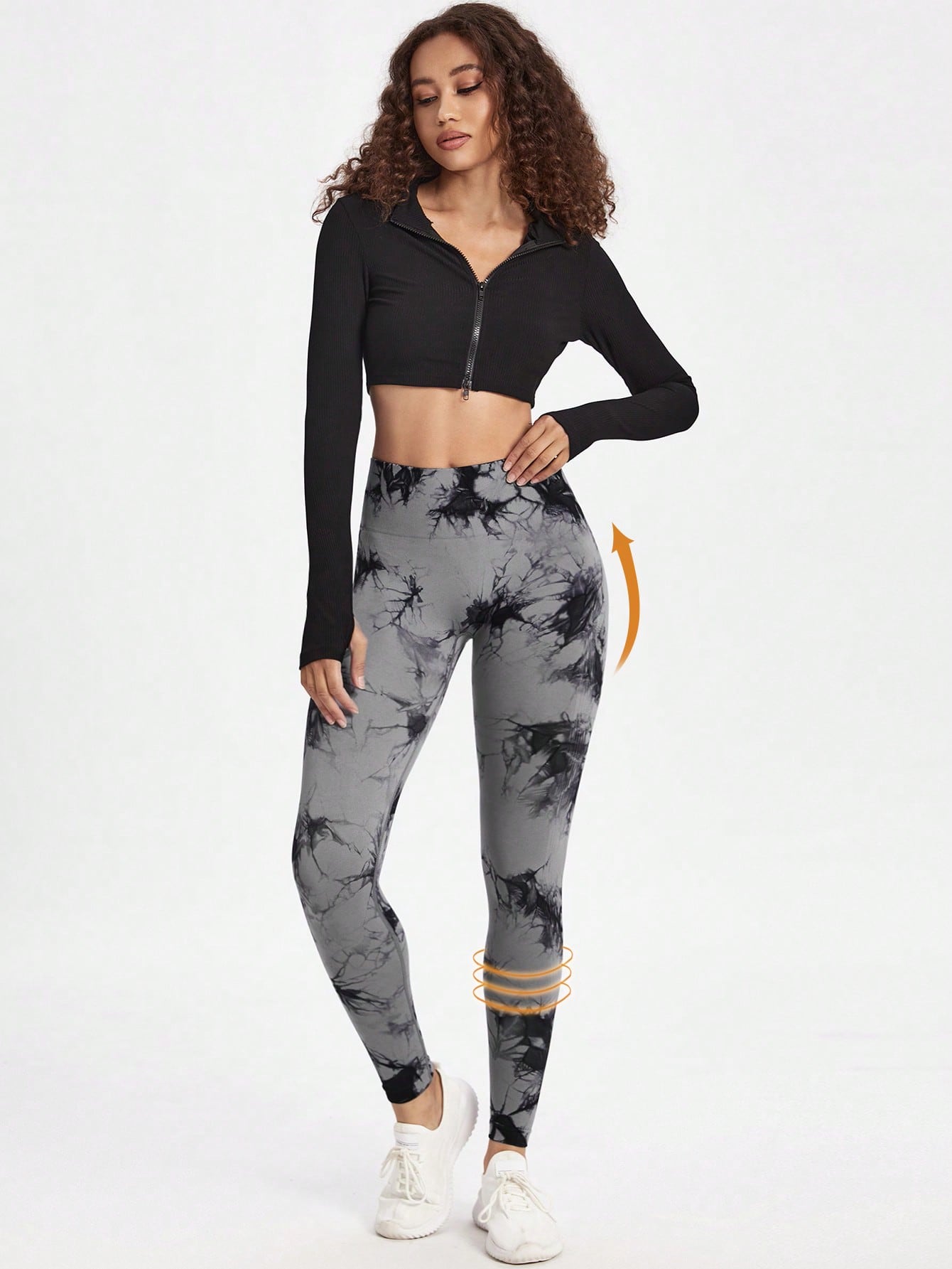 Yoga Trendy Tie Dye Seamless Sports Leggings