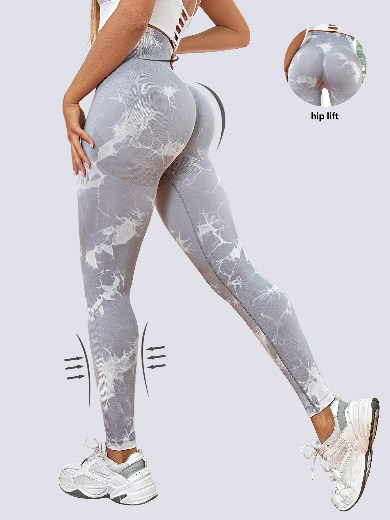 Yoga Trendy Tie Dye Seamless Sports Leggings