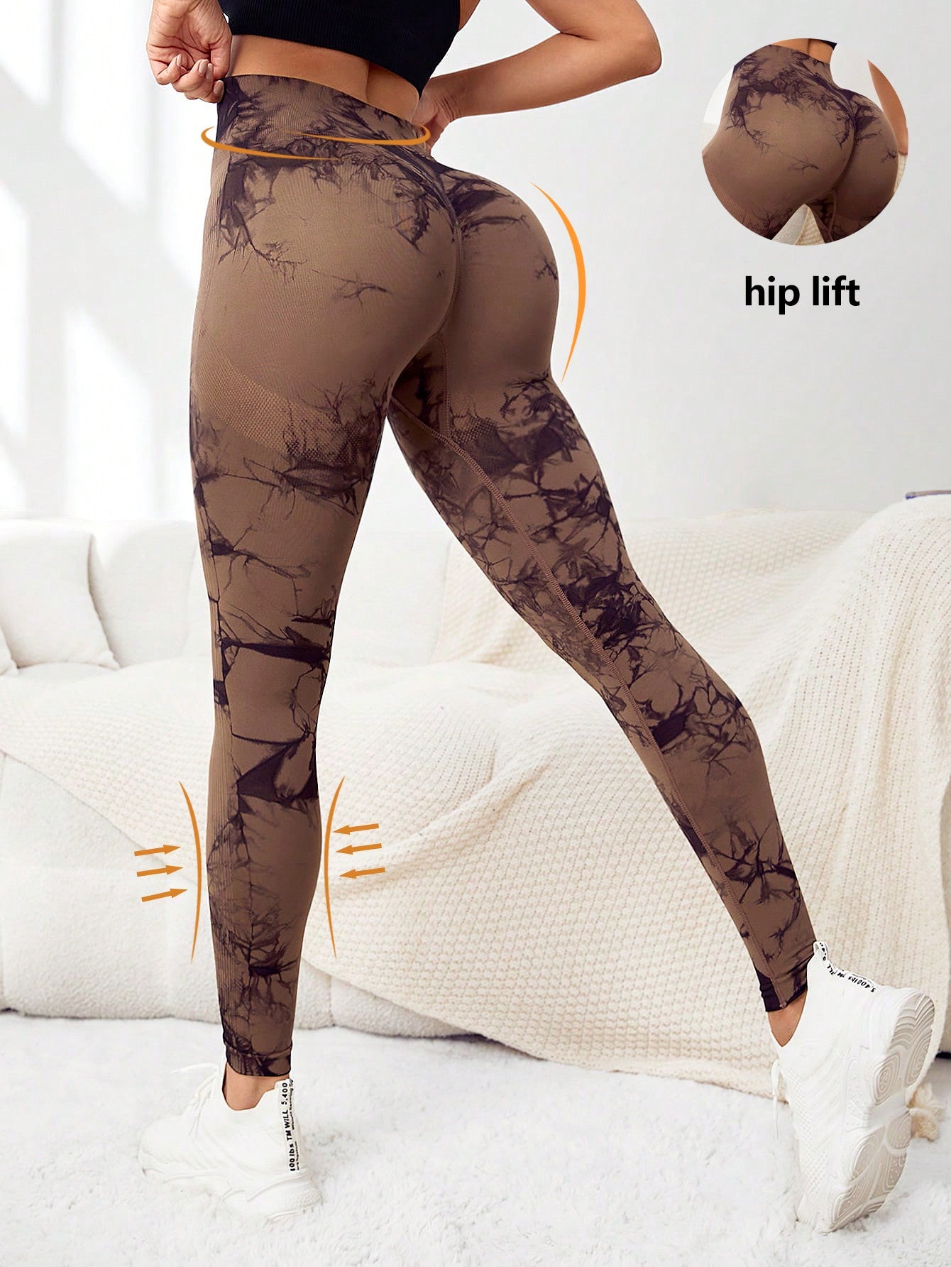 Yoga Trendy Tie Dye Seamless Sports Leggings