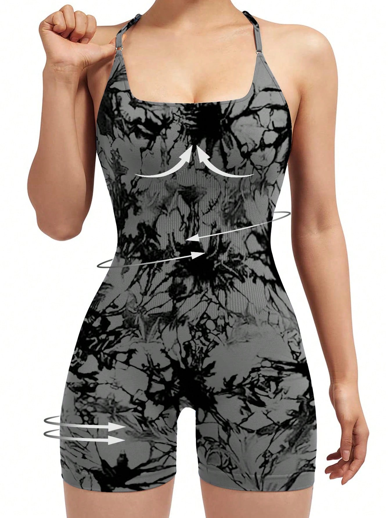 Sport Lifespree Criss Cross Backless Sports Cami Romper