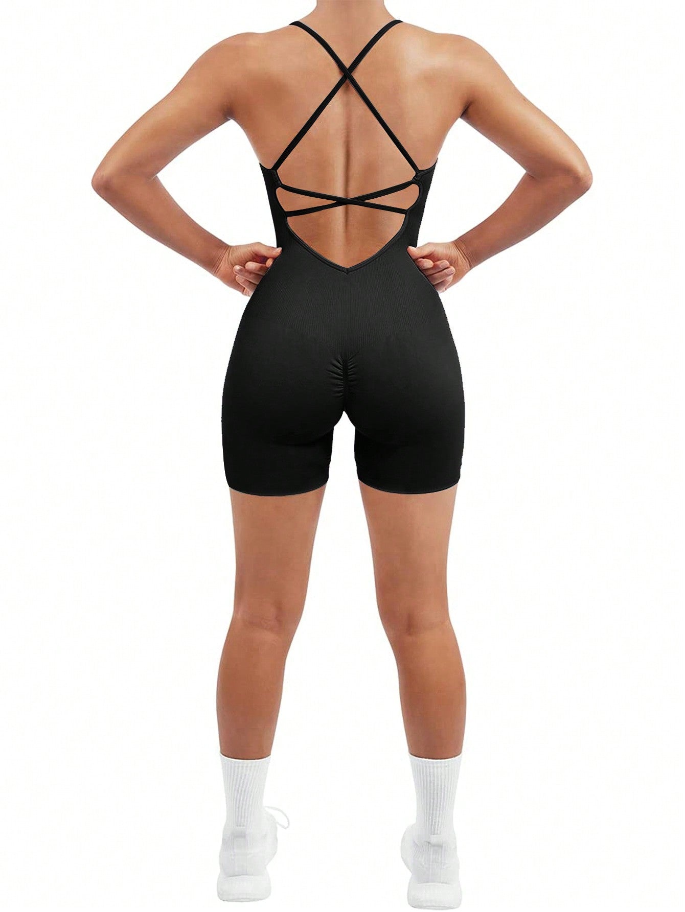 Sport Lifespree Criss Cross Backless Sports Cami Romper