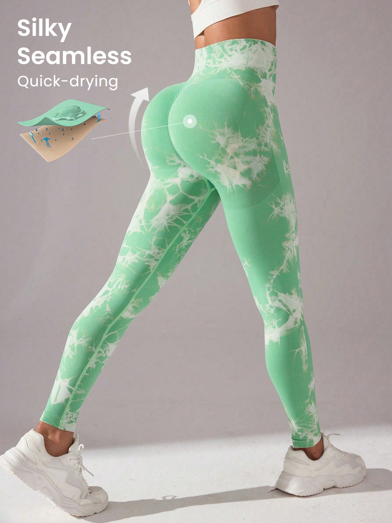 Yoga Trendy Tie Dye Seamless Sports Leggings