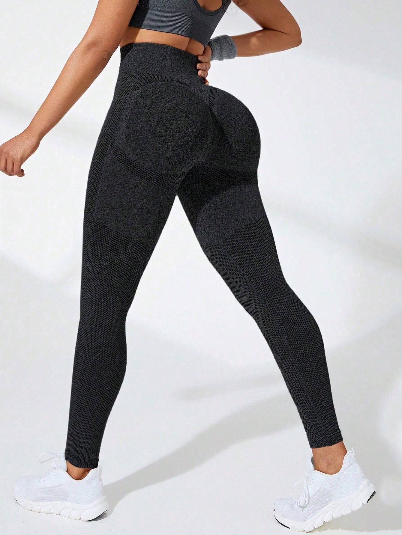 Sport Seamluxe Seamless Women Solid Color Ruched Butt Casual Sports Leggings