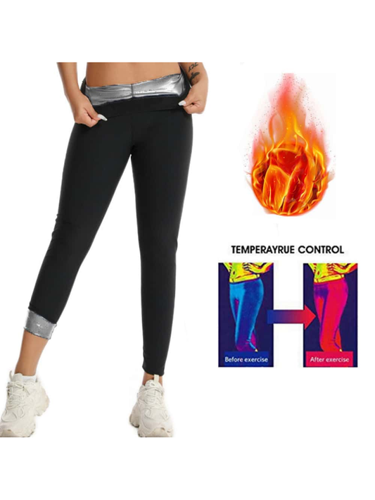 1pc Sauna Suit Sauna Sweat Pants For Women Sweat Leggings Weight Loss Body Shaper Wide Waist Workout Body Shaper For Running Yoga And Fitness Workouts Sweat-Wicking Gym