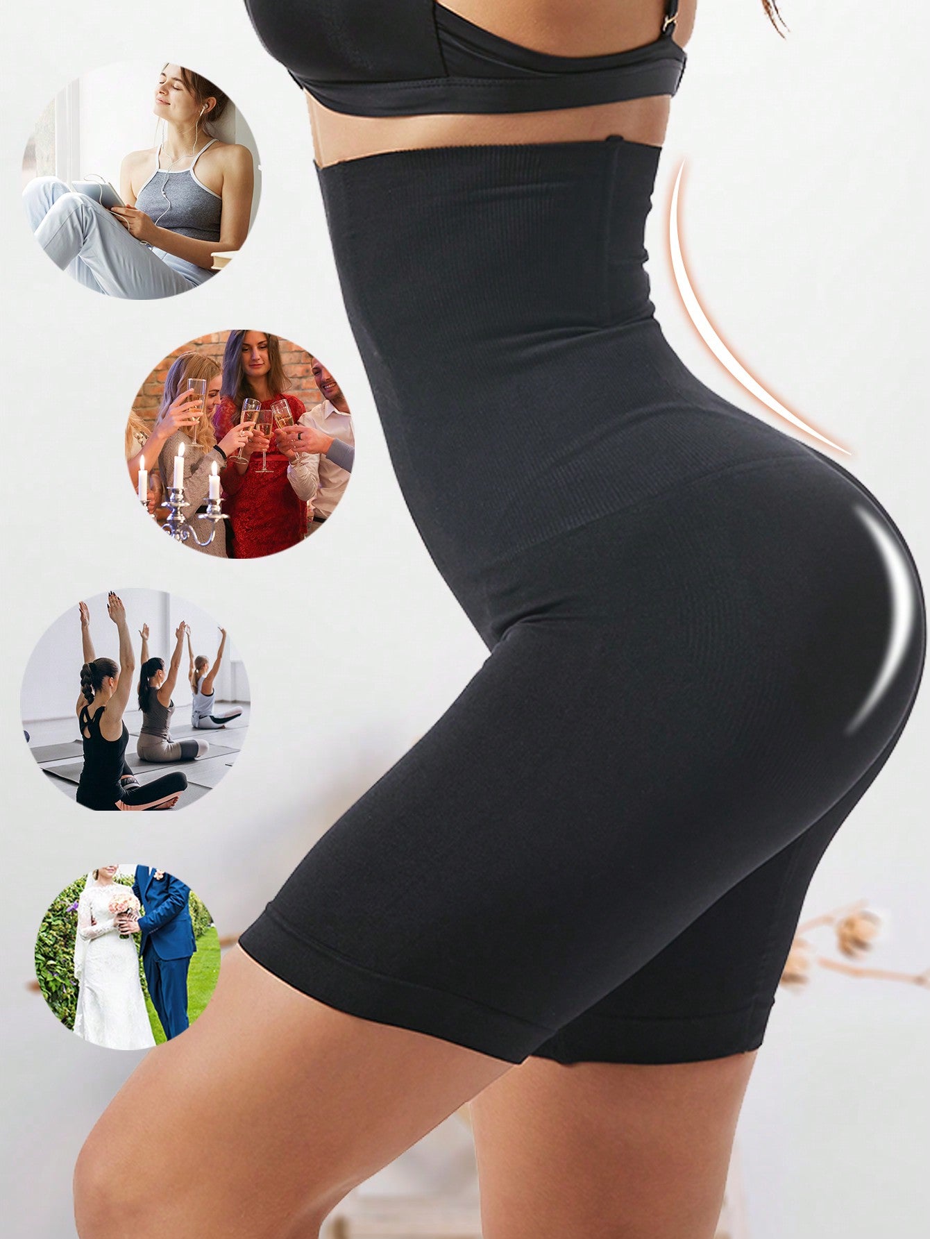 1pc High Waist Sport Control Panties Women's Body Shaper Tummy Slimming Sheath Flat Belly Shapewear Hip Butt Lifter Panty Shorts Lady Underwear