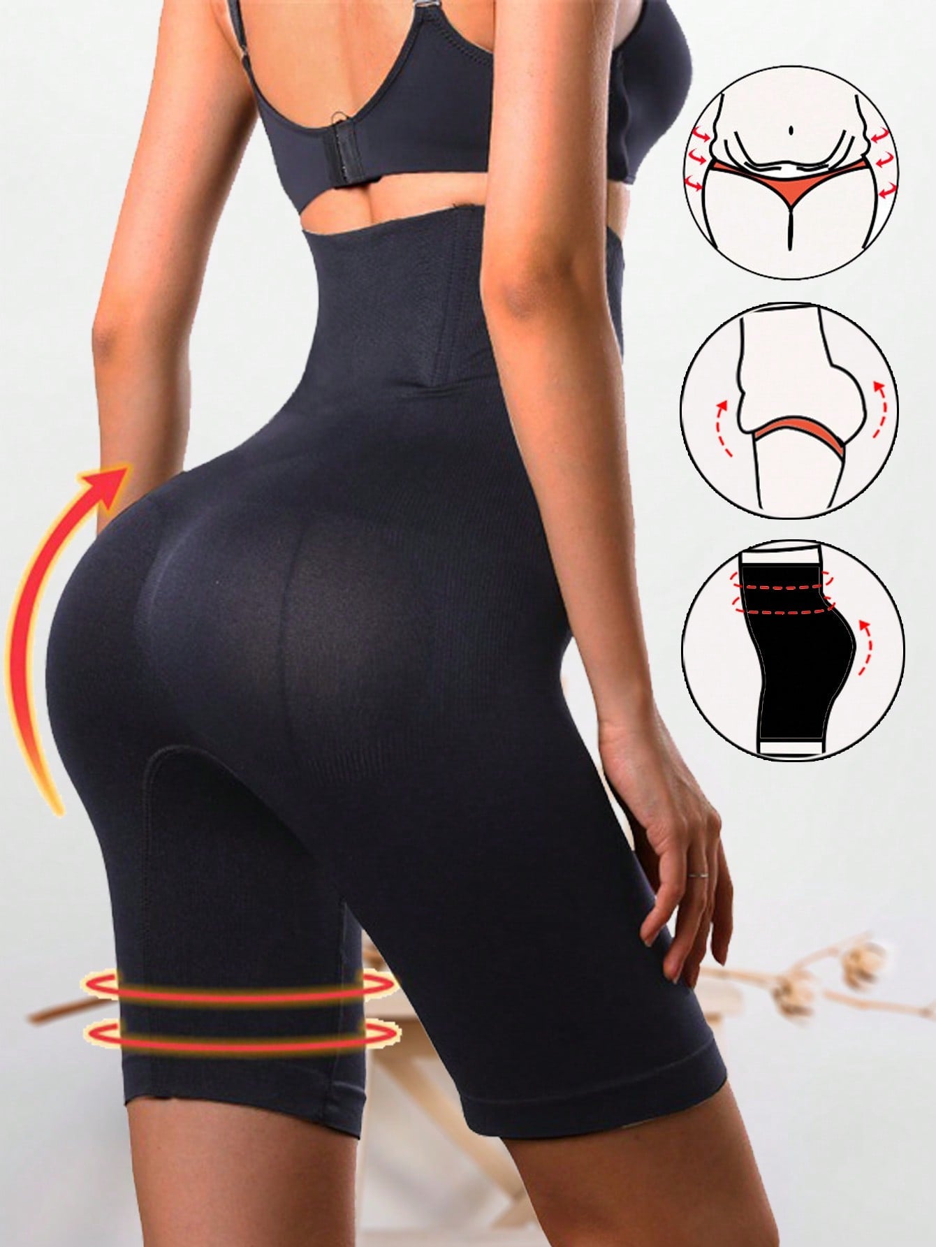 1pc High Waist Sport Control Panties Women's Body Shaper Tummy Slimming Sheath Flat Belly Shapewear Hip Butt Lifter Panty Shorts Lady Underwear