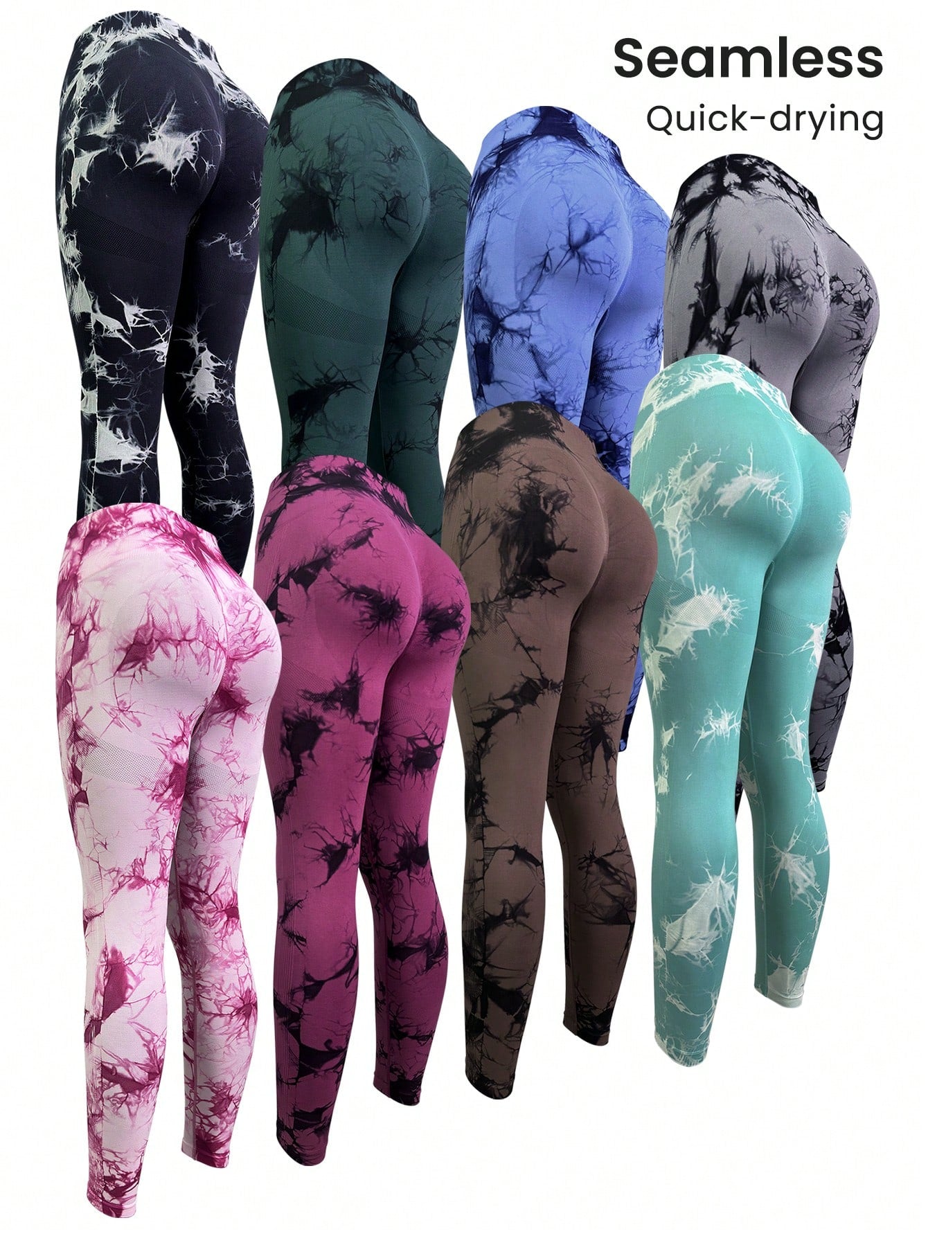 Yoga Trendy Tie Dye Seamless Sports Leggings