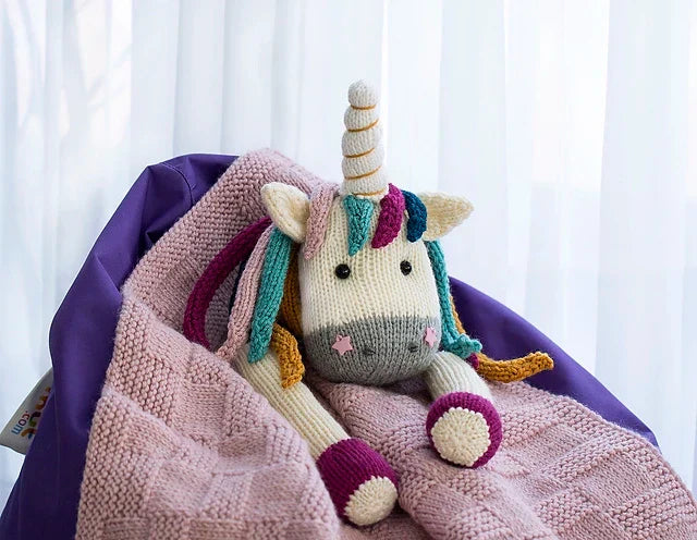 Unicorn Baby Blanket Knitting Pattern