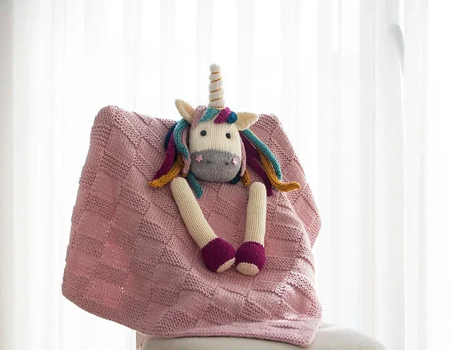 Unicorn Baby Blanket Knitting Pattern