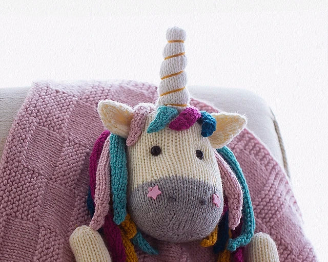 Unicorn Baby Blanket Knitting Pattern