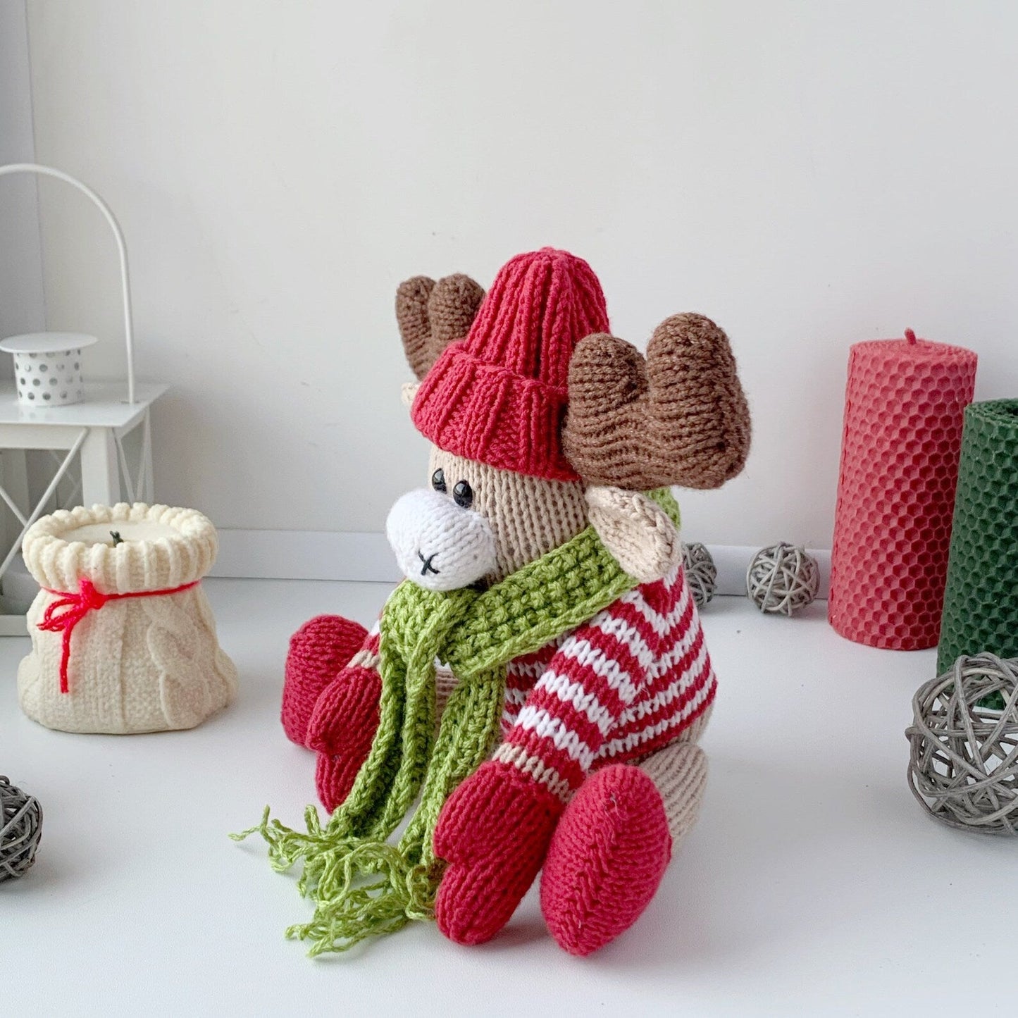 Christmas Deer Knitting Pattern