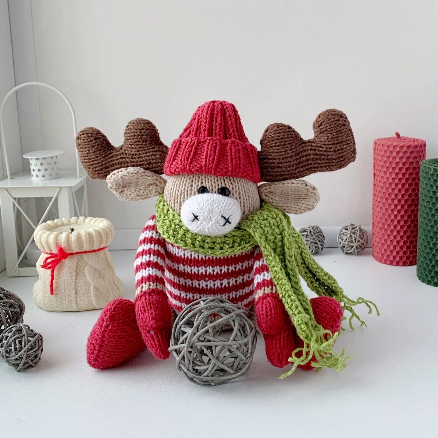 Christmas Deer Knitting Pattern