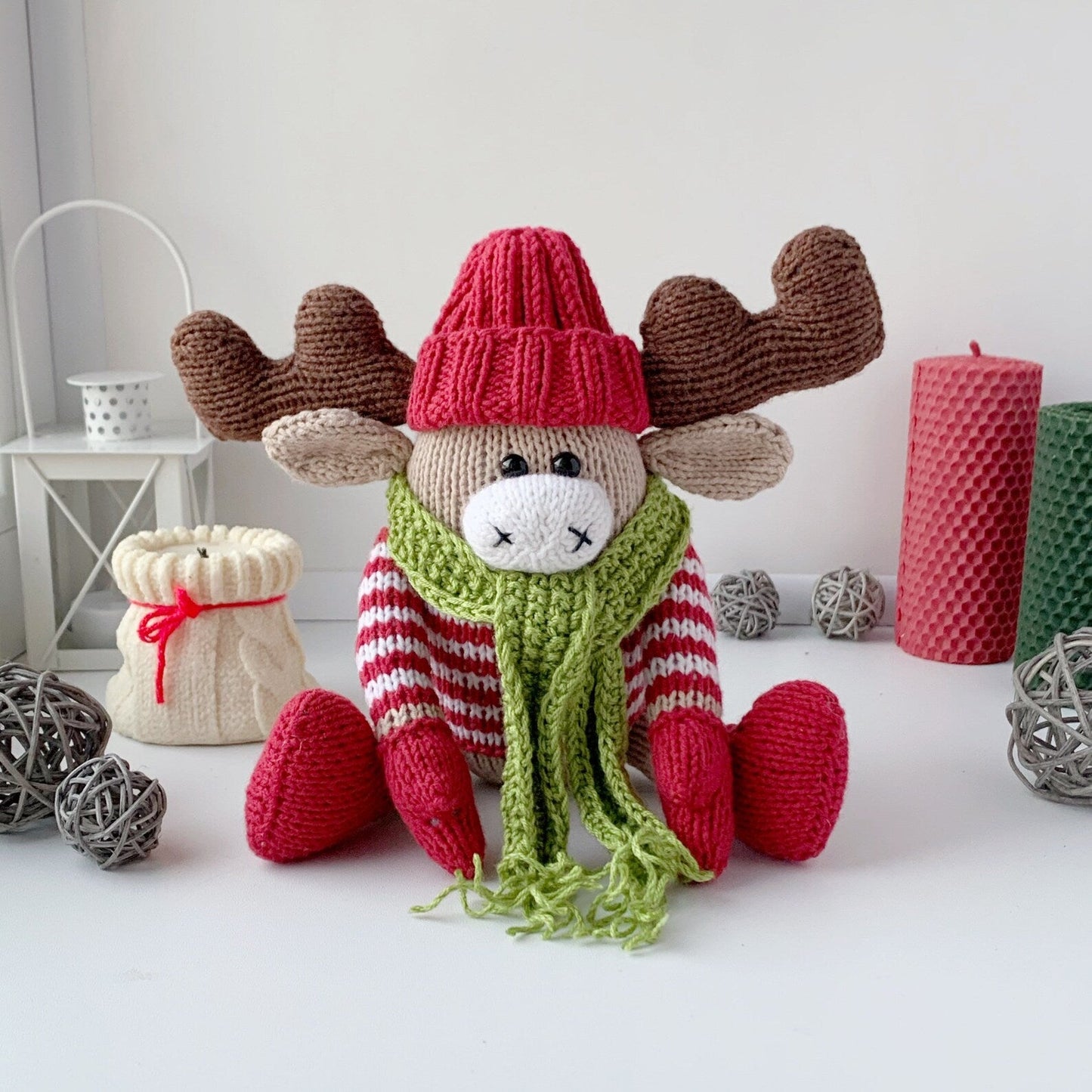 Christmas Deer Knitting Pattern