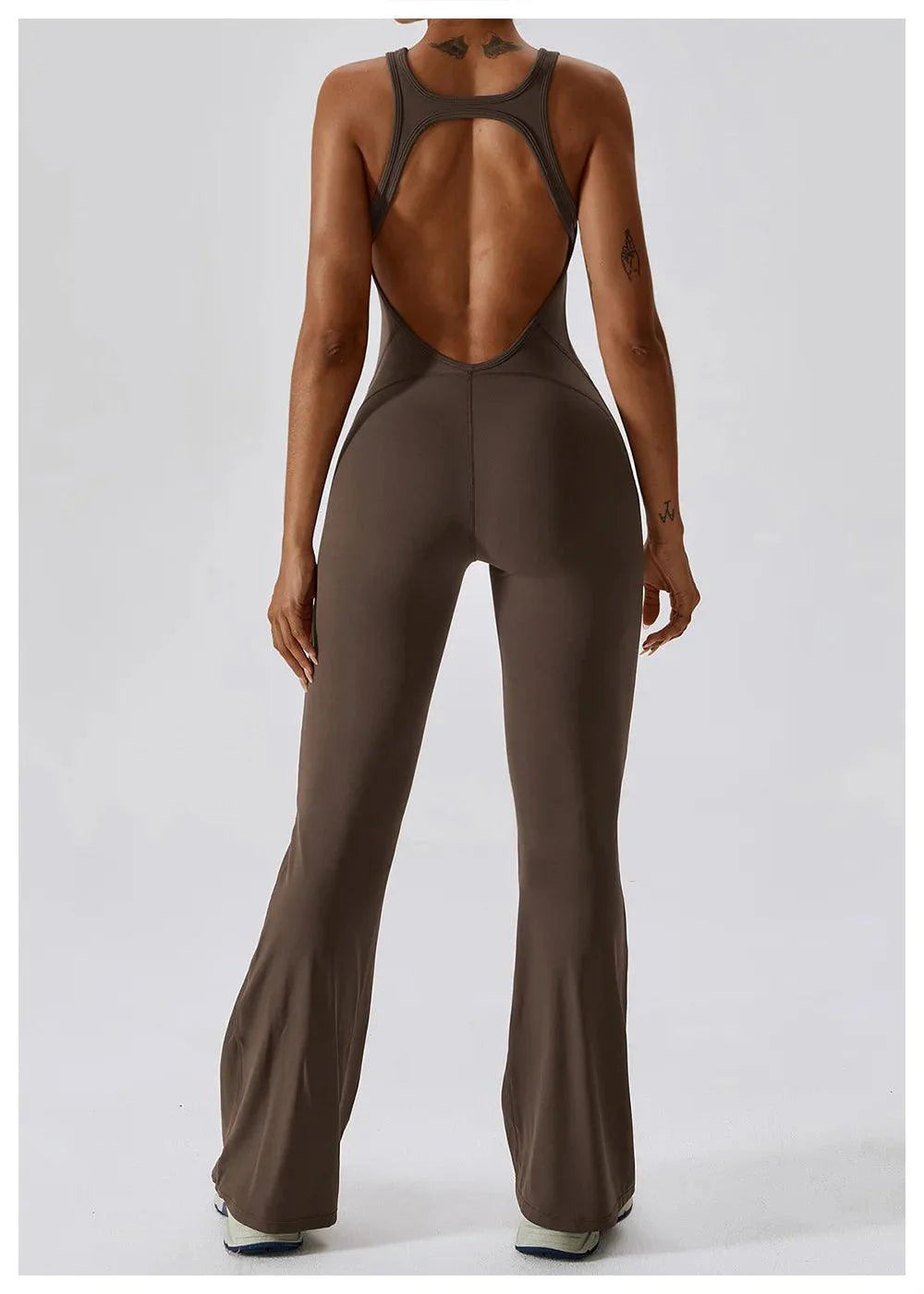 Flare Open-Back Jumpsuit