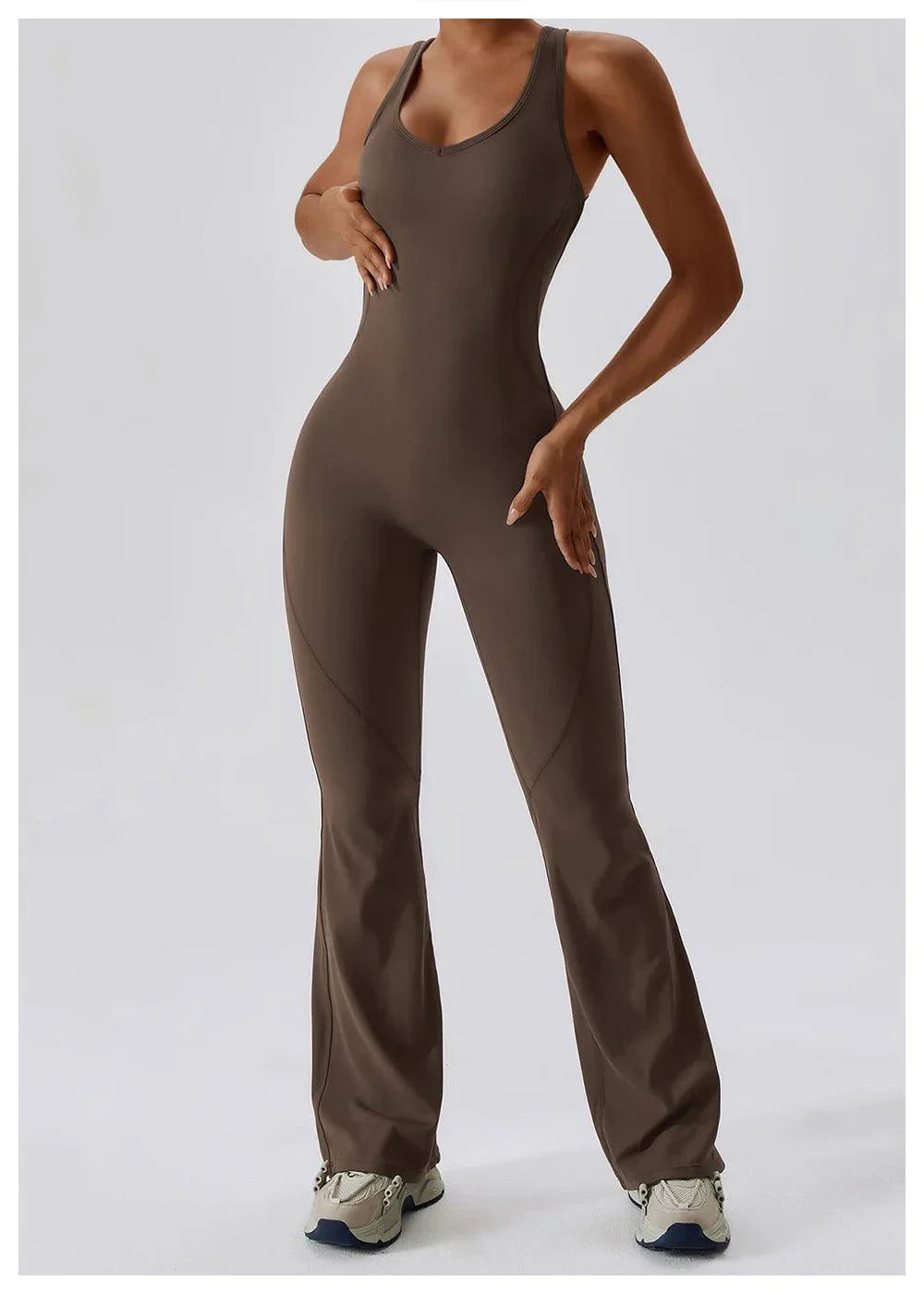 Flare Open-Back Jumpsuit