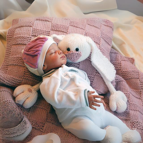 Bunny Baby Blanket Knitting Pattern